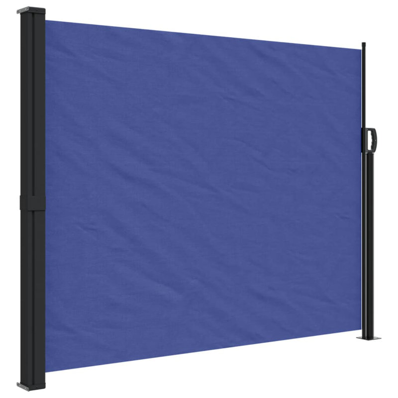 Retractable Side Awning, Blue, 160cm H x 600cm W