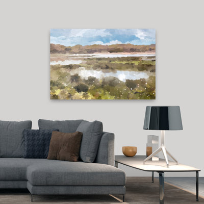 Art contemporain contemporain, paysage forestier abstrait