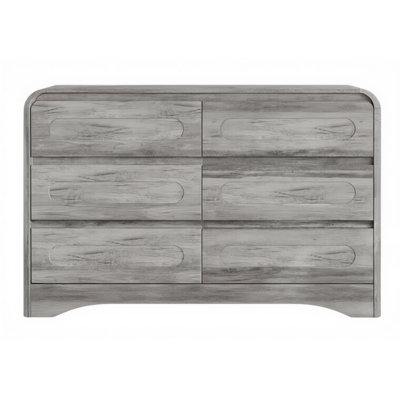 Catoe Dresser 6 Drawer Wide, Grey