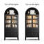 Vaisselier arqué avec lumières intelligentes sans fil, tablettes réglables, portes en verre trempé, tiroir, armoire -474999488