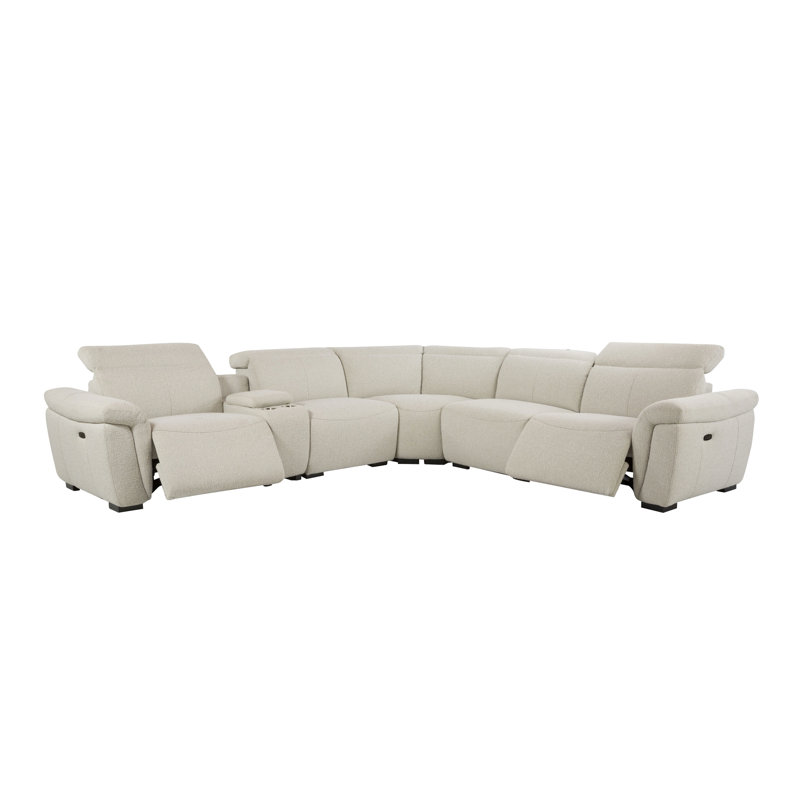 Canapé modulaire beige pour 5 personnes Boucle