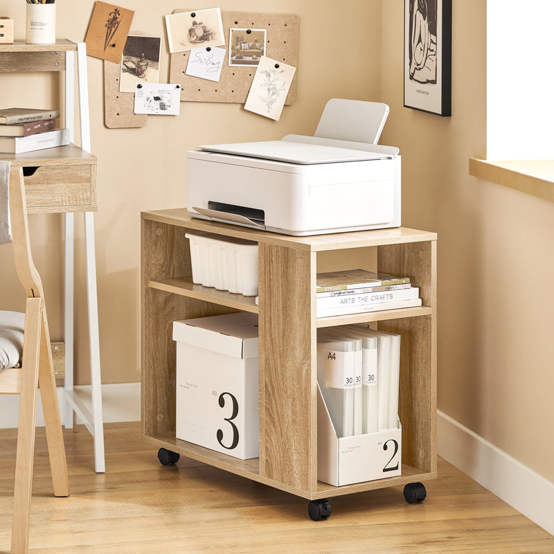 Wheel End Table, Natural Brown