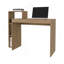Bureau d'ordinateur avec rangement ouvert Salomé, chêne naturel