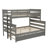 Wood Twin over Full Bunk Bed with Twin Size Trundle-1659157887