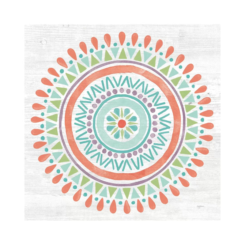 Lovely Llamas Mandala I by Mary Urban - Wrapped Canvas Print, 30.48 cm H x 30.48 cm W