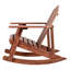 Chaise berçante Adirondack en bois d'acacia brun foncé Kiawah Classic-777772746