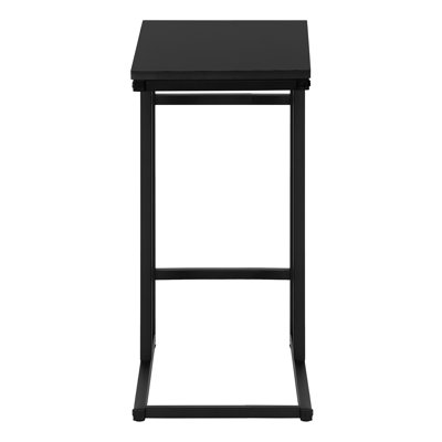Table d'appoint, en forme de C, bout, côté, collation, salon, chambre à coucher, stratifié, métal