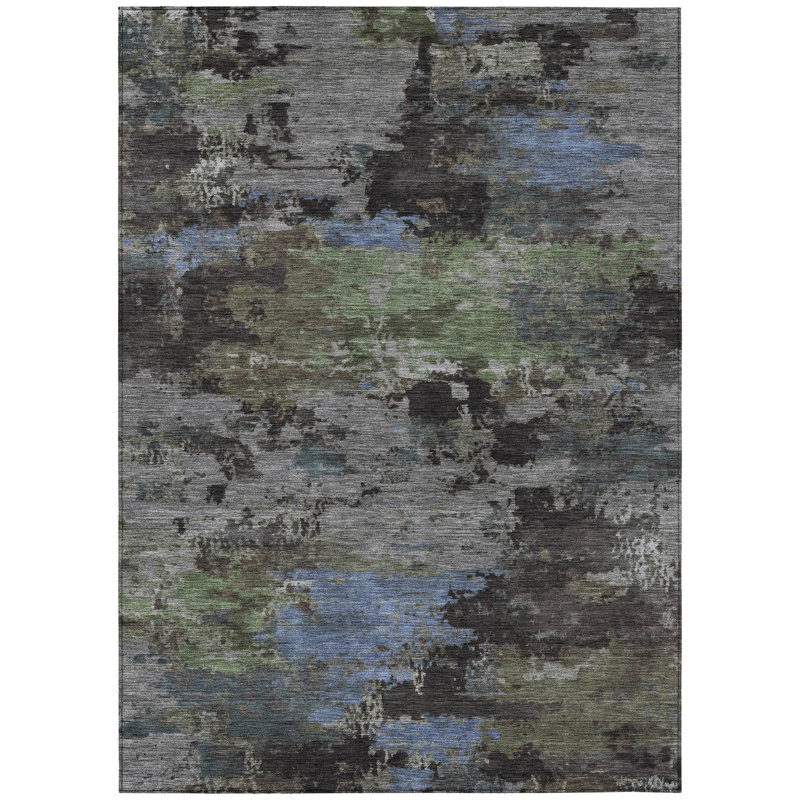 Machine Washable Indoor/Outdoor Chantille ACN2813 Abstract Rug, 10' x 14', Taupe