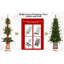 Arbre de Noël vert 4 pi avec base scintillante - 100 lumières DEL multicolores, 396 pointes, baies rouges et pommes de pin, branches pleines en PE / PVC, pot lumineux festif