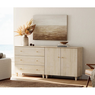 2-In-1 Wooden TV Stand Cabinet For Tvs Up To 75+ Inches, 70.8"