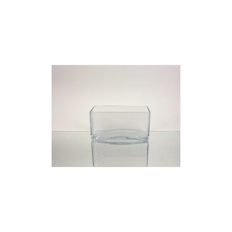 Vase de table en verre 4 "Ellen, H 4 po x l 8 po x P 3,5 po