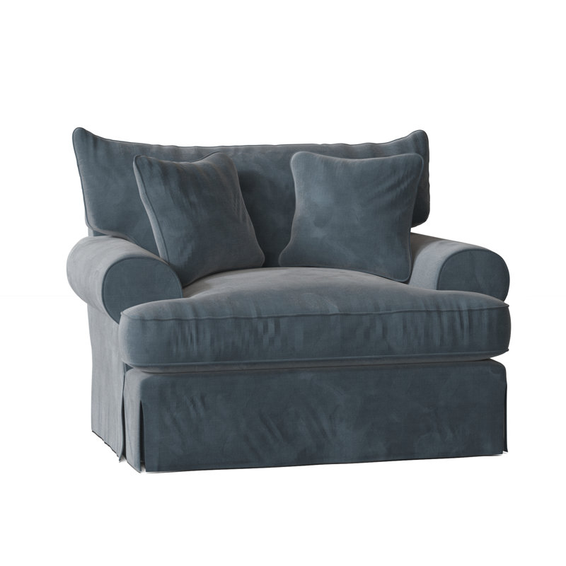 Chalkline Upholstered Armchair, Aberdeen 22 Blue Velvet, Yes