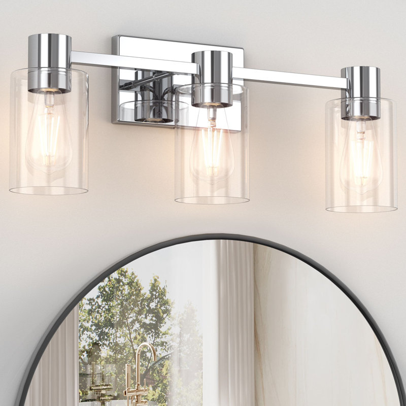 Chalise Vanity Light, Polished Chrome, 3 Lights