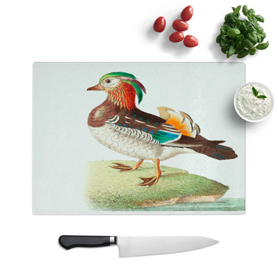 Glass Mandarin Duck by George Shaw Chopping Board