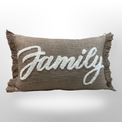 Ls Walden Slub Cotton Tuffted Thank You Pillow