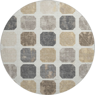 Premium Machine Washable Ralston AMF1950 Geometric Rug