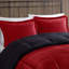 Édredon rouge et noir très grand - et rembourrage de fibres brossées 6j, l 18 po x l 18 po, coussin rouge + noir, matériau, rembourrage