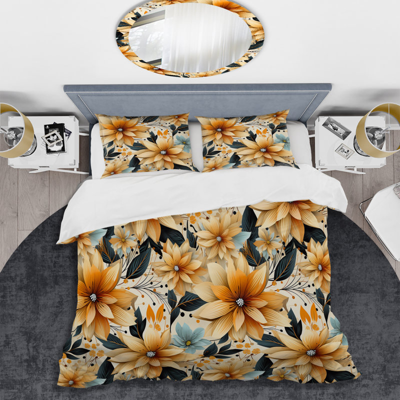 Ensemble de housse de couette Earthy Mandala, Housse de couette simple + 1 taie décorative stan