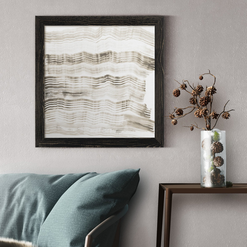 Accordéon majuscule III, reproduction d’art sur toile encadrée, H 27,5 po x l 27,5 po x P 1,5 po, Cadre noir