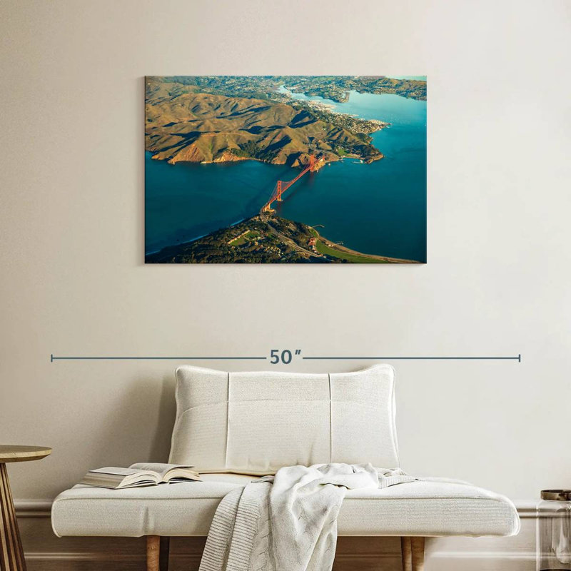 Vue aérienne du Golden Gate Bridge, H 24 po x l 36 po
