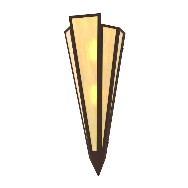 8.5" Wide Brum Wall Sconce, Idalight, Beige, Timeless Bronze