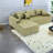 Compression Sectionals Sofa Bed, Faux Leather Modern L Shaped Couch for Home