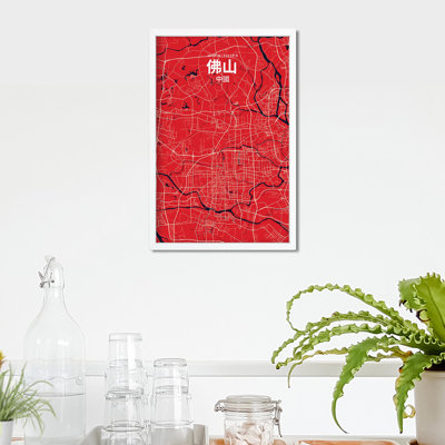 Foshan (chinois traditionnel), impression de carte de la ville en temps
