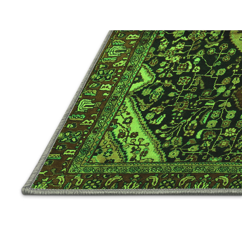 Washable Oriental Indoor Rug, Square 3'