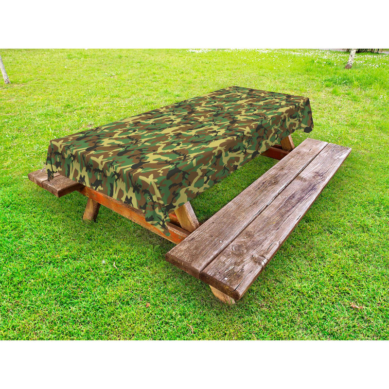 Woodland Abstract Jungle Outdoor Tablecloth