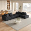 Ensemble de canapé modulaire rembourré moderne sans os, canapé modulaire en L de 132 po avec 6 coussins, canapé-lit combiné gratuit
