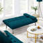 Colour 3-Seater Convertible Futon Sofa Bed-631179629