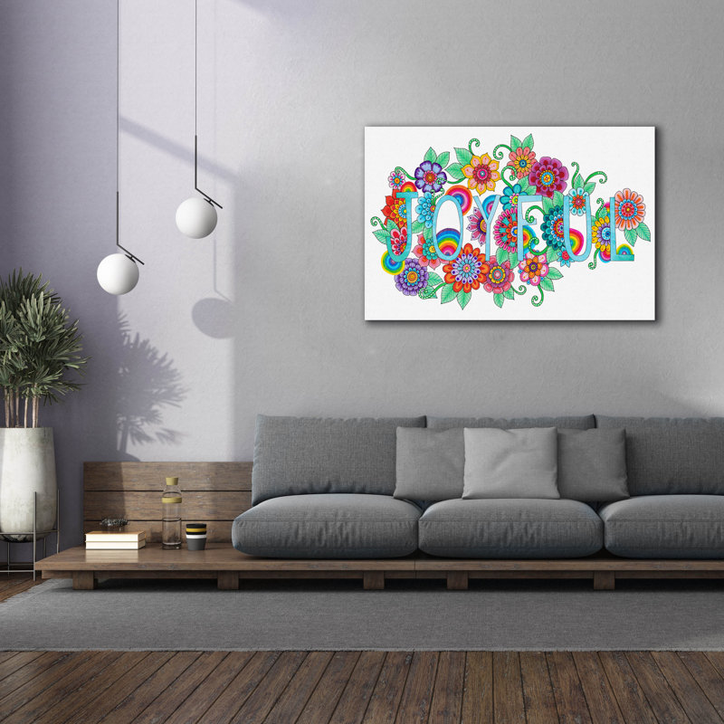 «Joyful» par Hello Angel, art mural sur toile, H 40 po x l 60 po x P 1,5 po