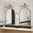 Arched Vanity Mirror with Gold Frame