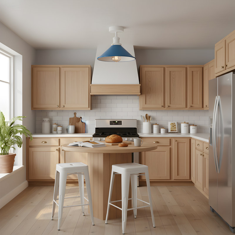 Semi Flush Mount, Blue