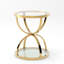 Table d'appoint 2 niveaux en verre en forme d'anneau-1237736704