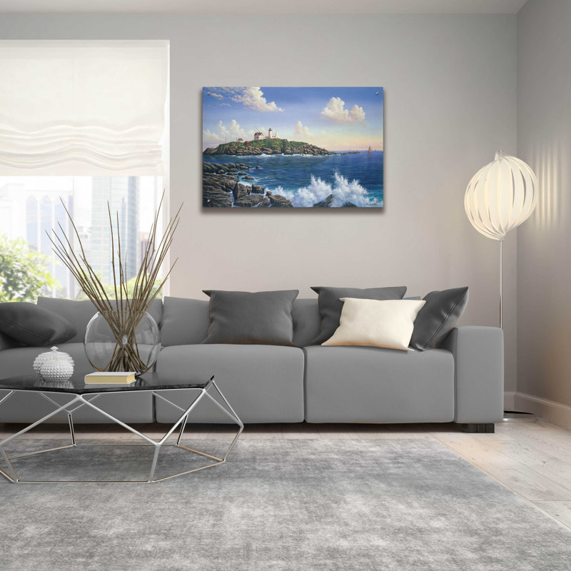  «Cape Neddick, Maine» par Eduardo Camoes, art mural en verre acrylique, H 24 po x l 36 po x P 0,2 po