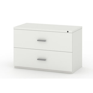 My-Hite Steel Lateral Filing Cabinet with 2 Drawers, Interlock System, Glide Suspension