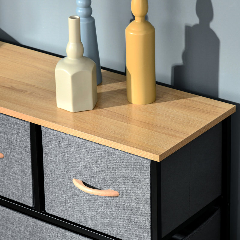 9 organisateur de commode. Rangez vos biens. Pliable. Sécuritaire. . Coffre de rangement à 9 tiroirs d'une capacité de poids de 44 lb Pour la chambre à coucher, le couloir, l'entrée. Vaste espace de rangement. Conception pliable. Coffre-fort avec