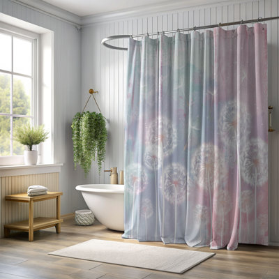 Rideau de douche 1 pièce Airy Dandelion Art