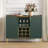 47.2'' Modern Bar Cabinet with Wine Racks and Storage Multi-purpose Home Bar & Liquor Bar, Green-1197614347