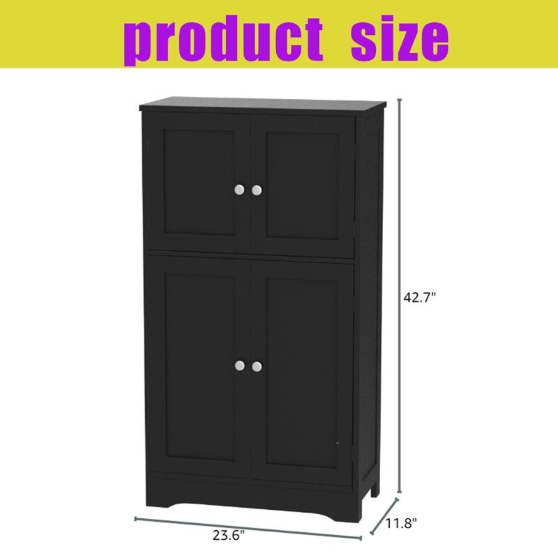 Bathroom Storage Cabinet, Black