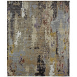 Aurora Drift Hand Knotted Abstract Area Rug