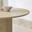 Penny Pillar Round Dining Table Set With 4 Luxury Fabric Dining Chairs - Scratch Resistant Top-107150989-107150990