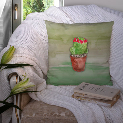 Cactus Watercolor Indoor/Outdoor Throw Pillow