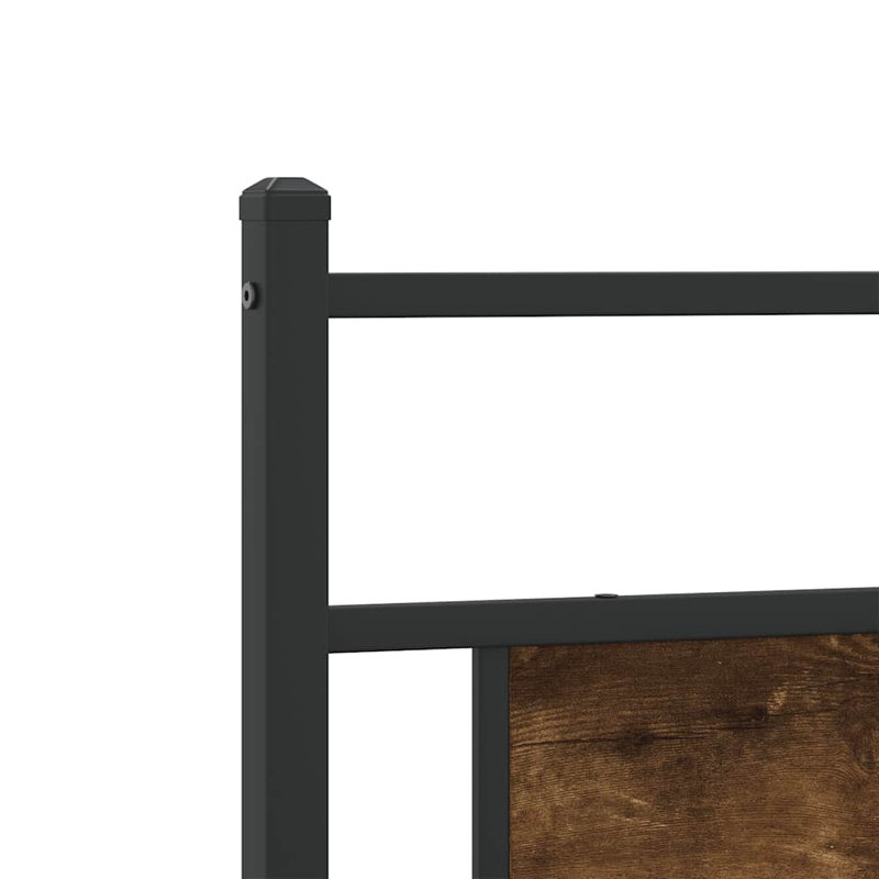 Bed Frame Without Mattress Smoked Oak Engineered Wood