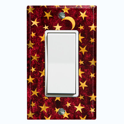 Patterned 1 - Gang Toggle Light Switch Standard Wall Plate