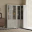 Modern Corner Pantry Cabinet With Glass Doors & Storage Drawers – Space-Saving Kitchen & Dining Organizer