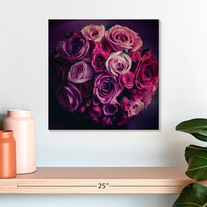 Bouquet de mariage Hardie roses roses, H 16 po x l 16 po