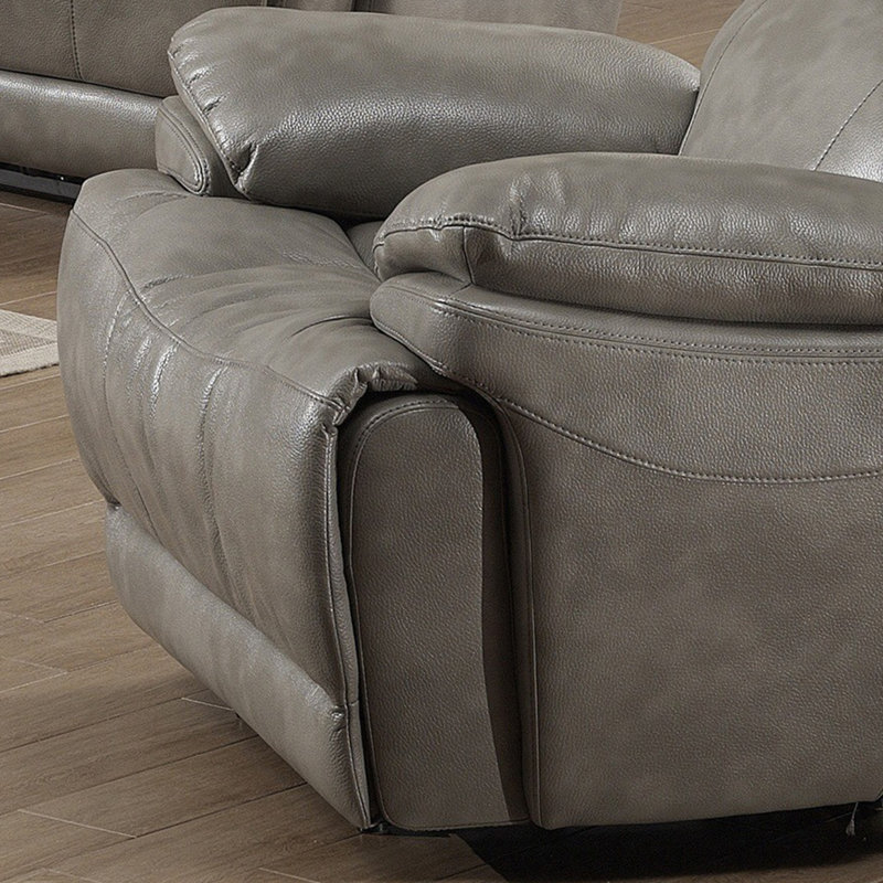 Kunkel Faux Leather Recliner, Manual