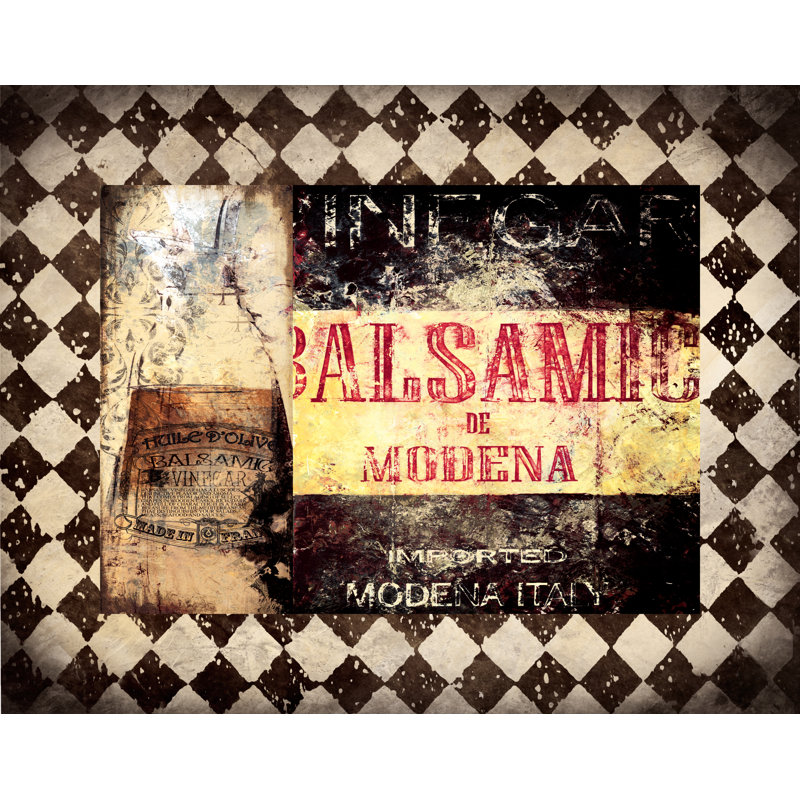 Balsamic Vinegar - Graphic Art Print, Wrapped Canvas, 20cm H x 30cm W